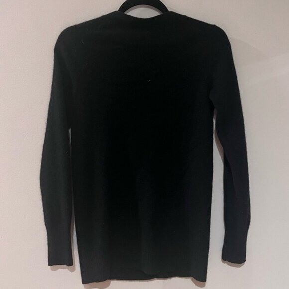 C by Bloomingdale’s Cashmere Black Cardigan Sweater - Picture 2 of 5